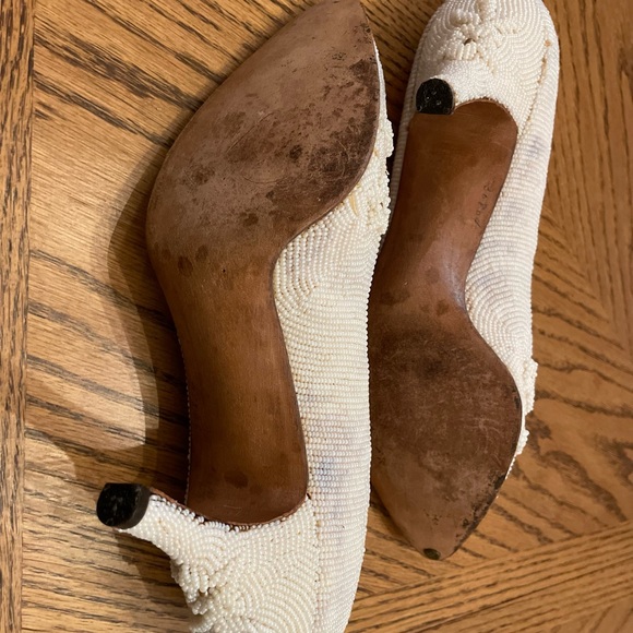 Vintage 1950’s beaded, Swift brand, handmade wedding shoes - Picture 5 of 7